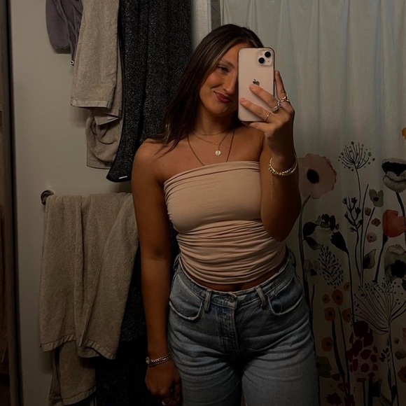 Tan tube top - Picture 2 of 2